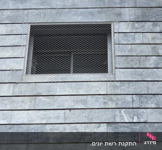 רשת על חלון למניעת כניסת יונים